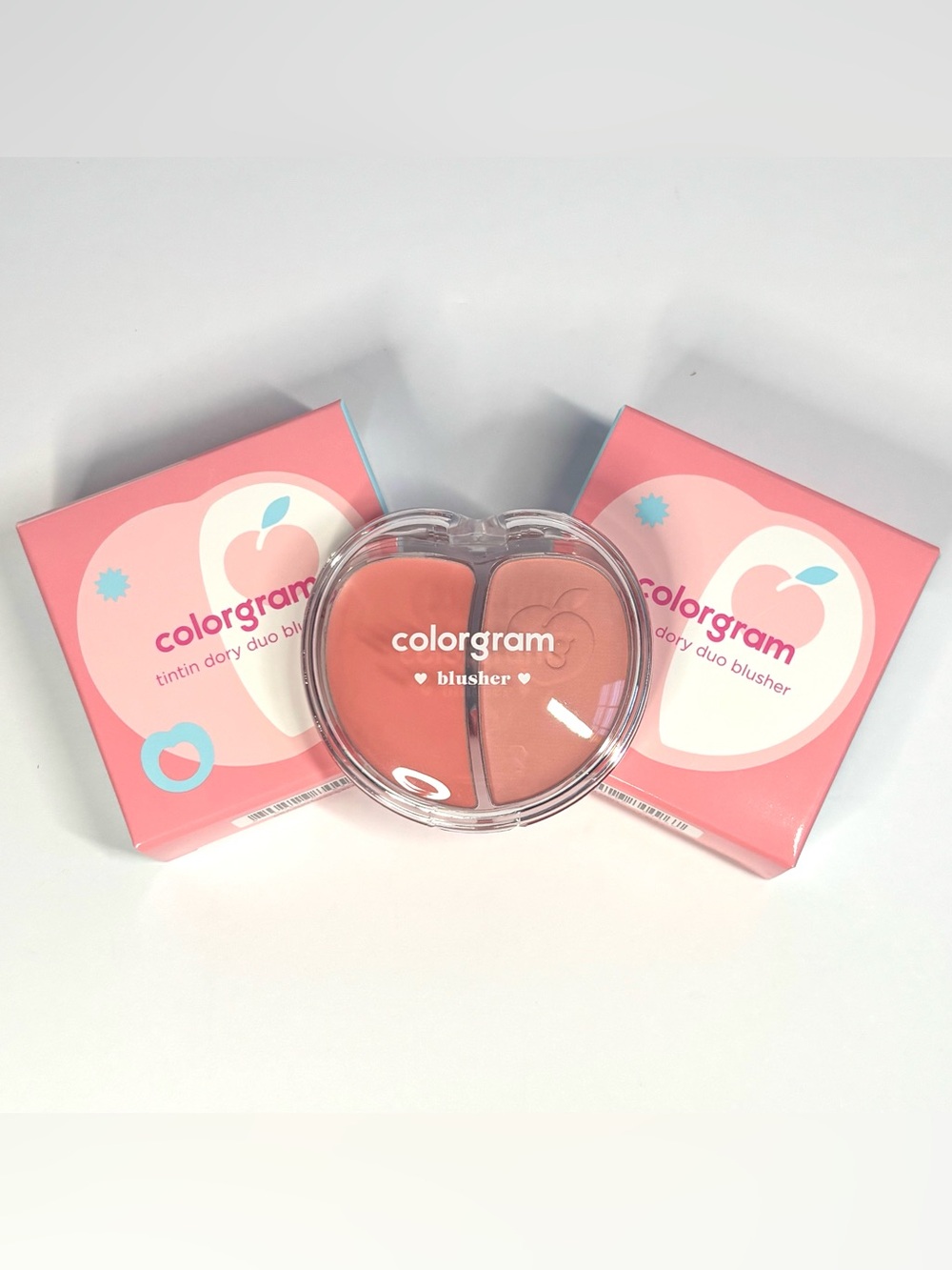 ⚡️Set of TWO (2) COLORGRAM Tintin Dory Duo Blushers in Shade 3 - Peach Duo